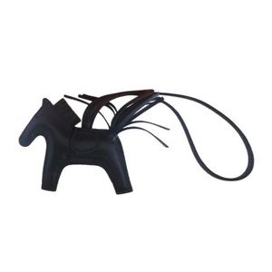 Hermès so black rodeo PM leather charm